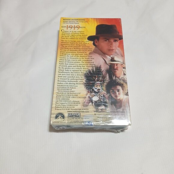 Adventures of Young Indiana Jones Treasure of the Peacock's Eye VHS New Sealed - Picture 2 of 4